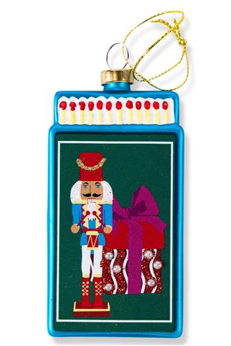 Nutcracker Matchbook Ornament GREEN