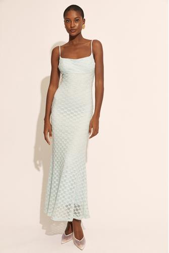 Adoni Mesh Midi Dress AQUA