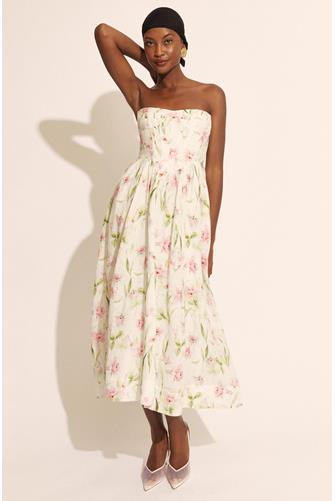 Lola Corset Midi Dress SUMMER WHITE FLORAL