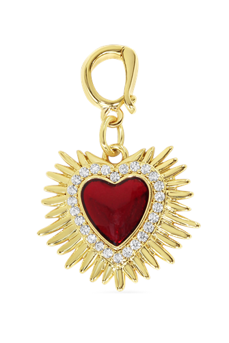 Sacred Heart Charm RED