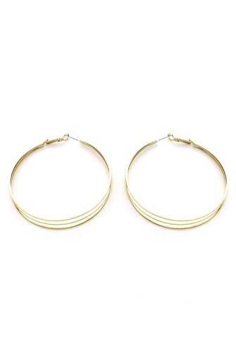 Gold Clean Hoop Earrings GOLD