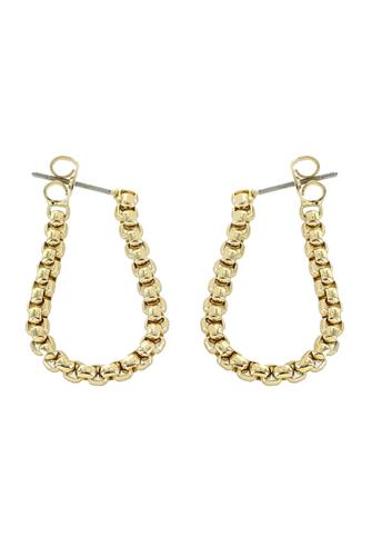 Gold Chain Post Earrings GOLD