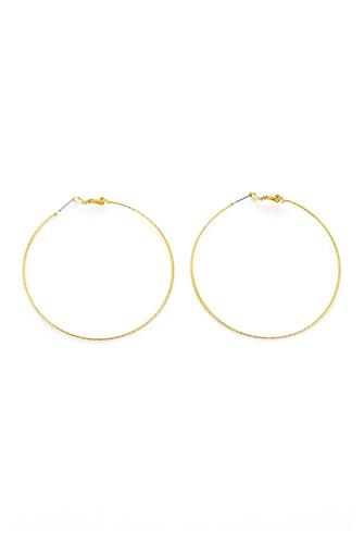 Gold Delicate Hinge Hoop Earrings: GOLD