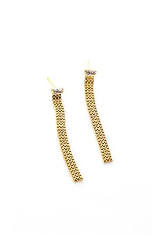 Gold Crystal Linear Earrings GOLD