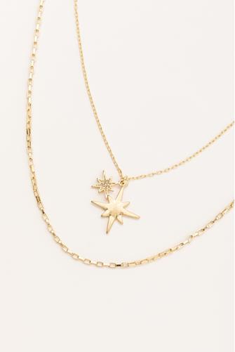 Starburst Layered Necklace GOLD