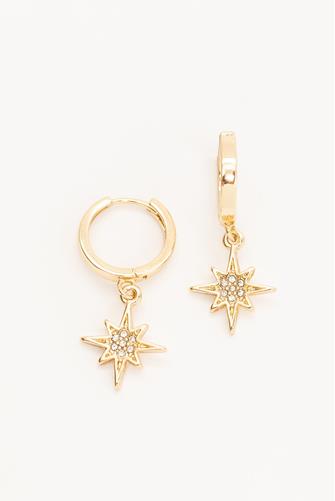 Starburst Huggie Earrings GOLD