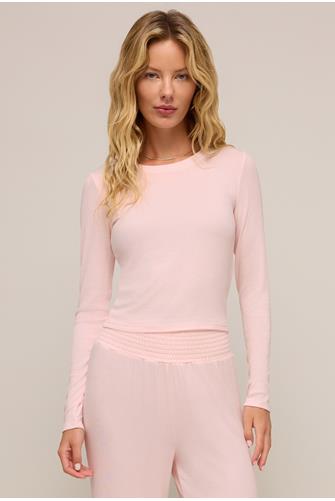 Felt Cute Long Sleeves Top WHISPER PINK