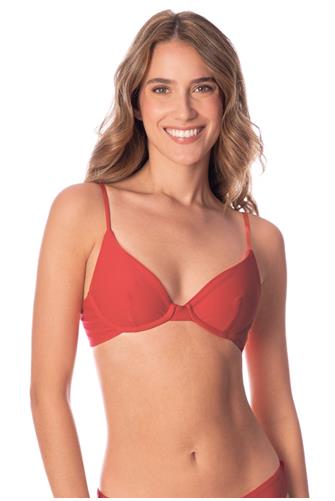 Red Camelia Dainty Bikini Top RED CAMELIA
