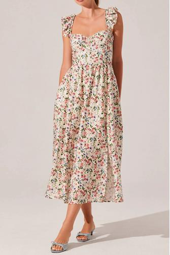 Wedelia Dress CREAM MULTI FLORAL