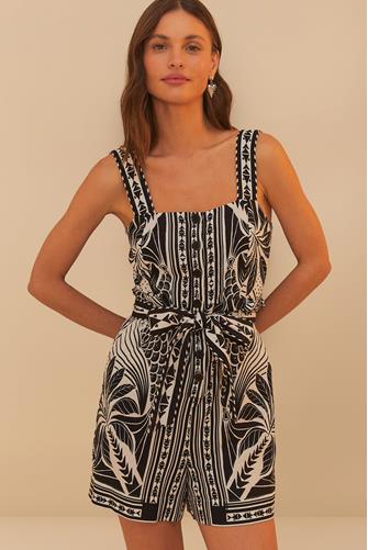 Monochrome Elegance Scarf Off-White Romper MONOCHROME ELEGANCE SCARF