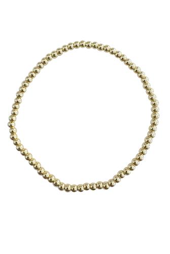 Beaded 3MM Bracelet GOLD