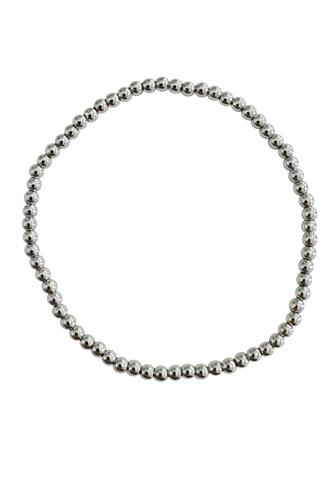 Beaded 3MM Bracelet SILVER