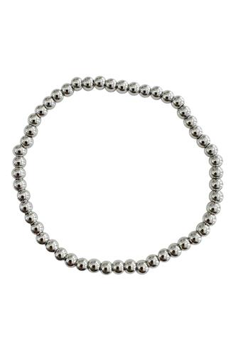 Beaded 4MM Bracelet SILVER