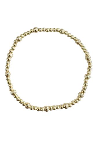 Beaded 3MM & 4MM Bracelet GOLD