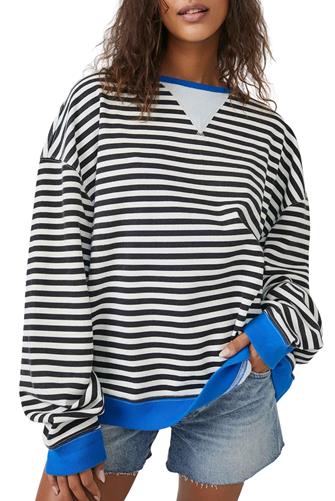 Classic Striped Crew BLACK COMBO
