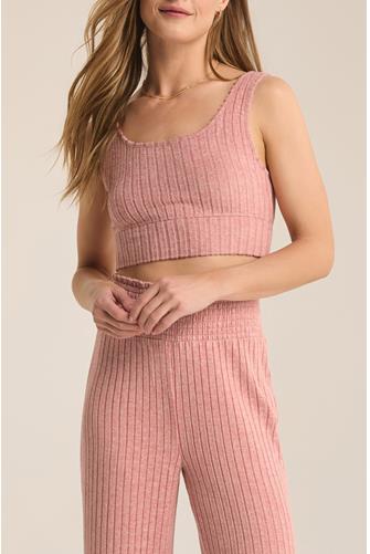 Zoe Rib Tank Bra ROSEBUD