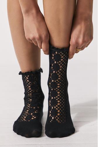 Rubies Crochet Socks BLACK