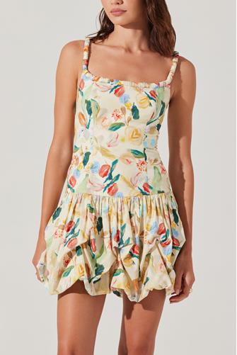 Keyla Dress YELLOW GREEN FLORAL