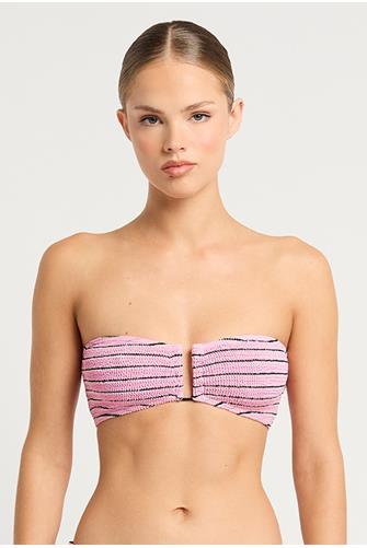 Pastel Pink Stripe Blake Bandeau PASTEL PINK STRIPE