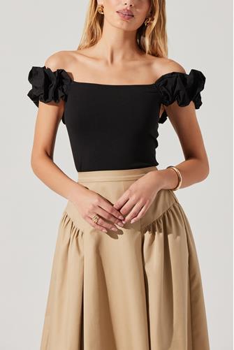 Hoda Off The Shoulder Top BLACK
