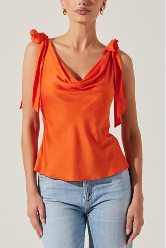 Allexina TIie Strap Top ORANGE