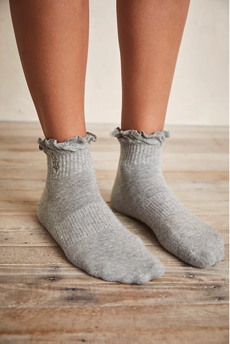 Classic Ruffle Sock heather grey