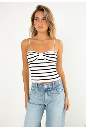 Jamila Cami IVORY W NAVY STRIPE
