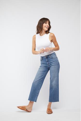 Aberdeen High Rise Wide Leg Crop 90s Blue VNTWRN