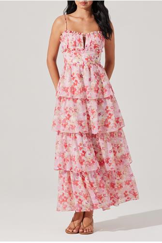 Vonnessa Dress PINK CORAL MULTI