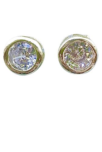 Bezel Stud-Gem 23 18kt Gold Plated CZ s GOLD