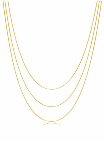 Petite Lady Triple Necklace GOLD