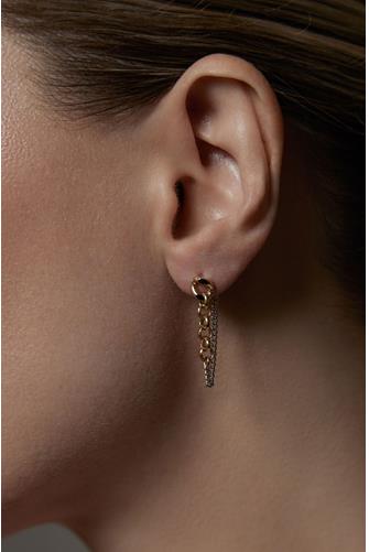 Gemini Chain Earring TWO TONE