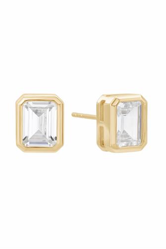 Emerald Baguette Stud GOLD