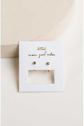 Gold Sphere Huggies GOLD