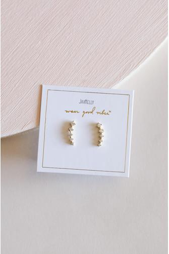 White Crawler Earrings PEARL