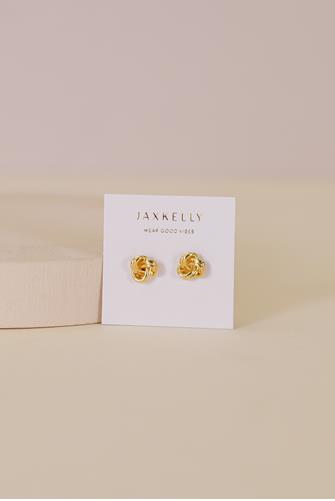 Petite Gold Knot Earrings GOLD