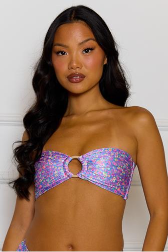 Cosmic Cat Strapless Bandeau Top BUBBLEGUM BLOSSOM