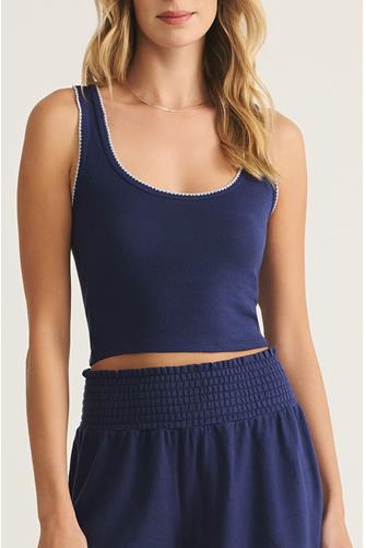 Casa Whipstitch Tank YACHT BLUE