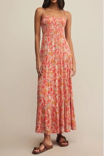 Balos Jardin Floral Midi Dress PERSIMMON
