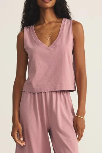 Sloane V-Neck Tank PINK SMOKE