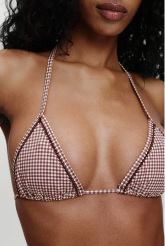 Nick Triangle Bikini Top DREAM GINGHAM