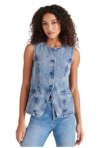 Wesley Top Longline Vest DENIM