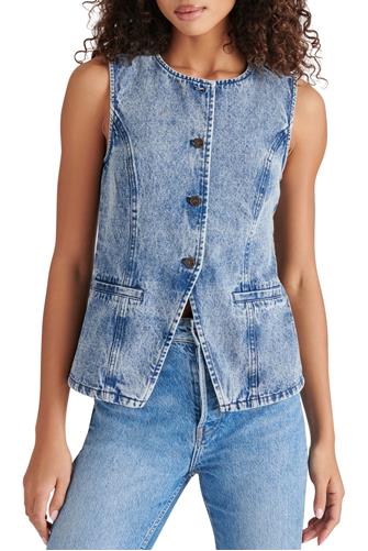 Wesley Top Longline Vest DENIM