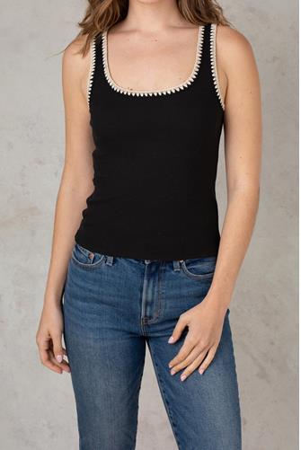 Jaidynn Rib Tank BLACK
