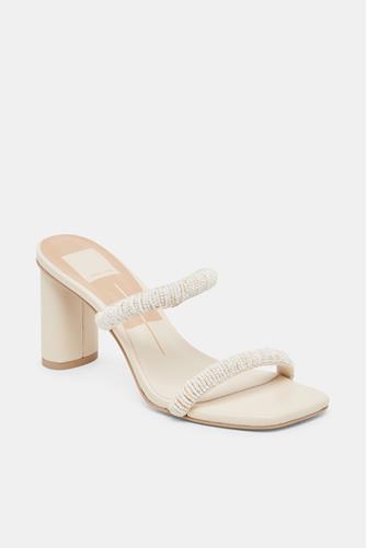 Nolah Heel IVORY MULITBEADS