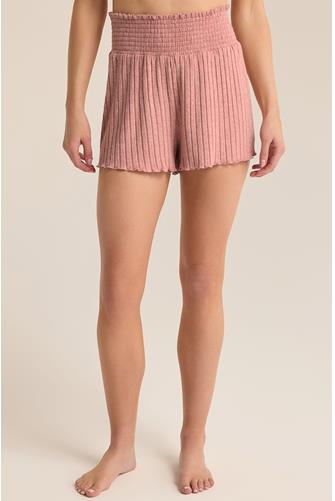 Dawn Smocked Rib Short ROSEBUD