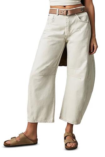 Good Luck Mid Rise Barrel Jean MILK