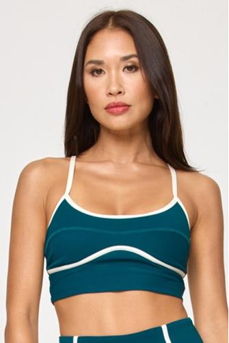 Revel Contrast Bralette DEEP TEAL/CREAM