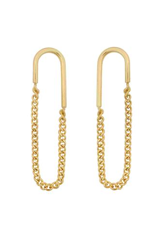 U-Shape Chain Earrings GOLD