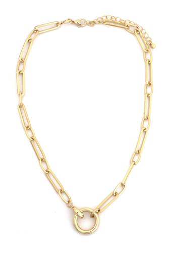 16 In Neck Metal Link Chain Gold GOLD